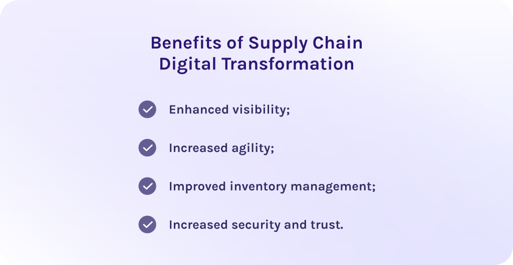 Benefits of Supply Chain Digital Transformation