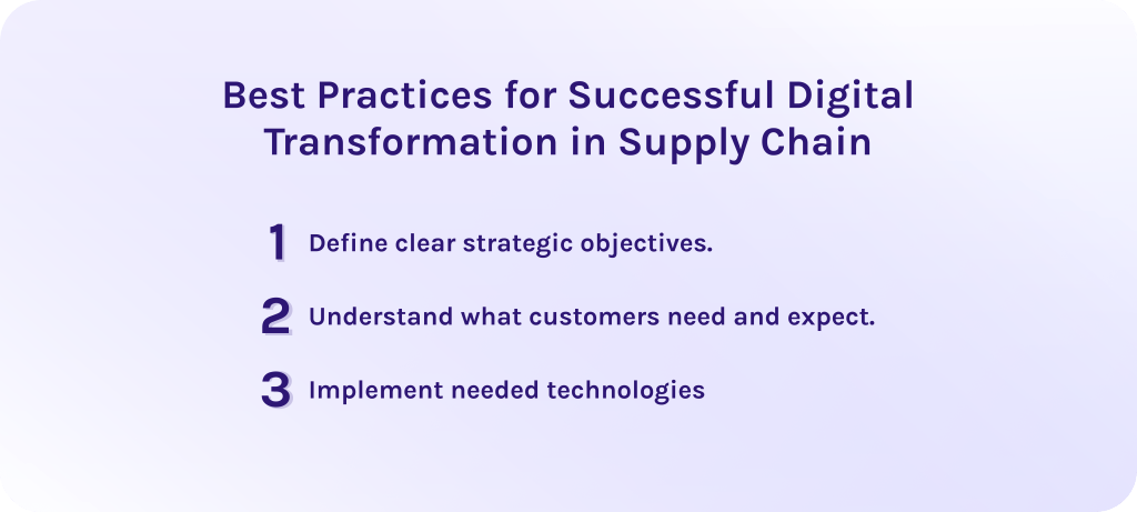 Best Practices for Successful Digital Transformation in Supply Chain