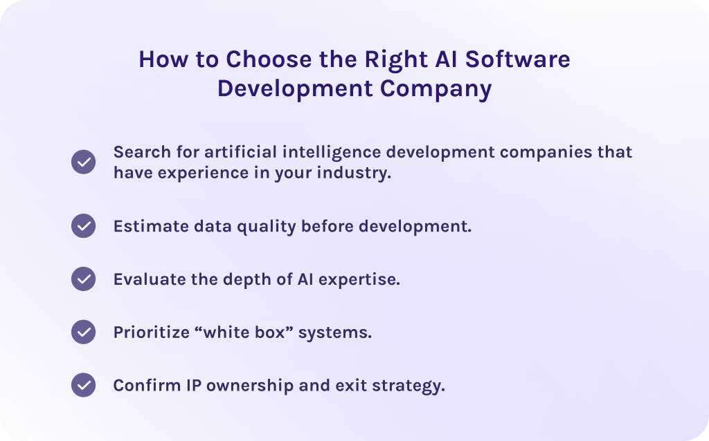 How to Choose the Right AI Software Development Company