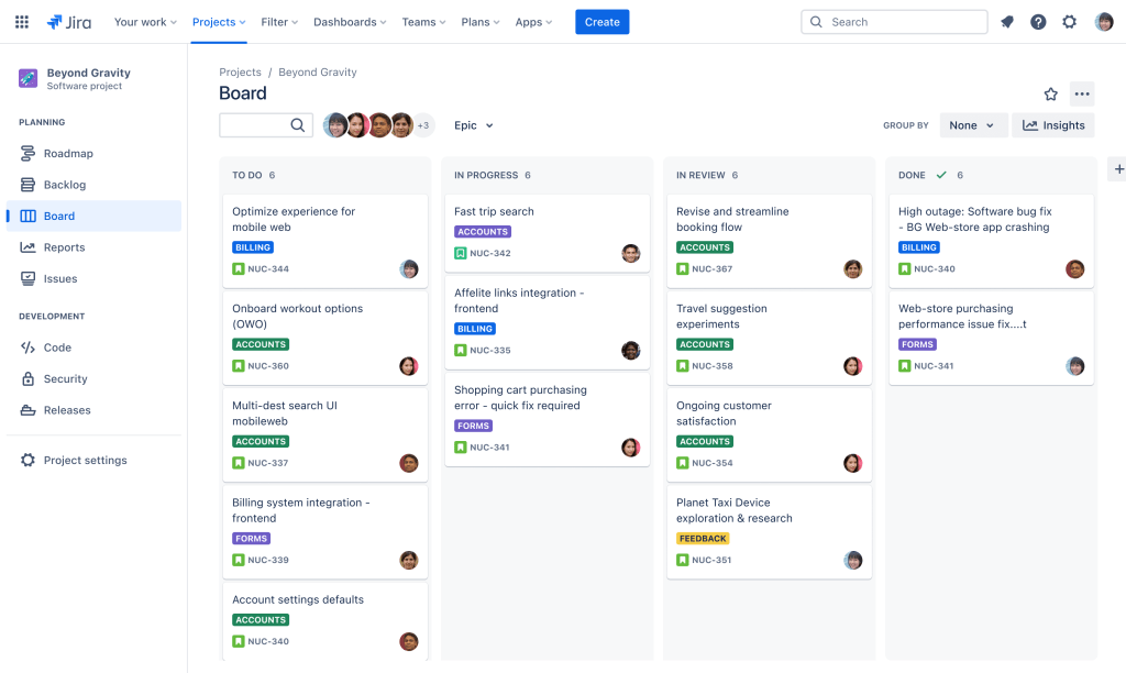 Jira kanban board