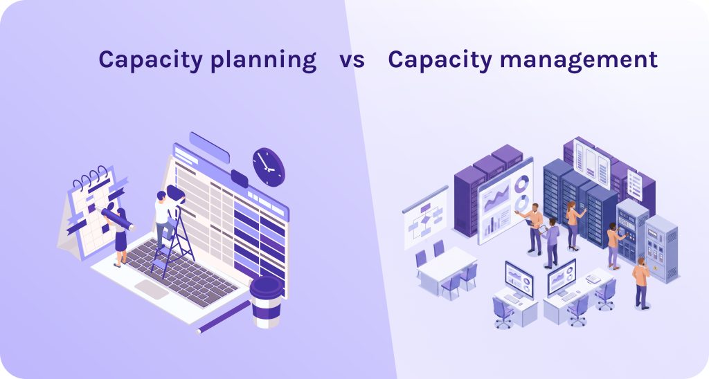 What is the difference between capacity planning and Capacity management
